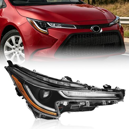 JFN LED Headlight Compatible with 2020-2022 Corolla L LE (Passenger Side (Right)) in Saudi Arabia