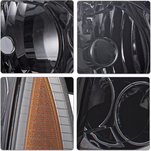SOCKIR 4Pcs Headlight Assembly Compatible with 2006-2010 Dodge Charger Headlight with Corner Singal Light Replacement OE Halogen Headlamp Passenger and Driver Side in Saudi Arabia