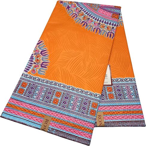 Ronvital-wax-[6 Yards] African Wax Print Fabric -Java Style – 100% Cotton Ethnic Print for Clothing, Accessories, and DIY Crafts (2T3-1) in Saudi Arabia