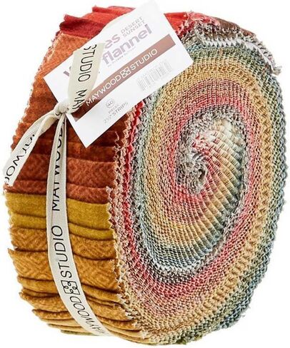 Bonnie Sullivan Woolies Flannel Desert Sunset Strips 40 2.5-inch Strips Jelly Roll Maywood Studio in Saudi Arabia