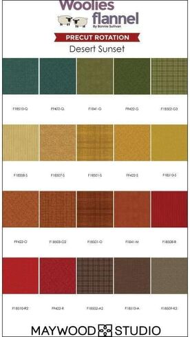 Bonnie Sullivan Woolies Flannel Desert Sunset Strips 40 2.5-inch Strips Jelly Roll Maywood Studio in Saudi Arabia