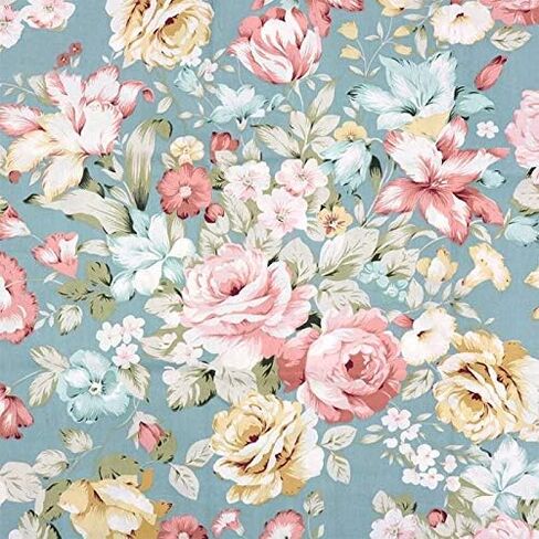 8 Pcs Floral Cotton Fabric - Precut Quilt Sewing Quilting Fabric (19.6"x19.6") in Kuwait
