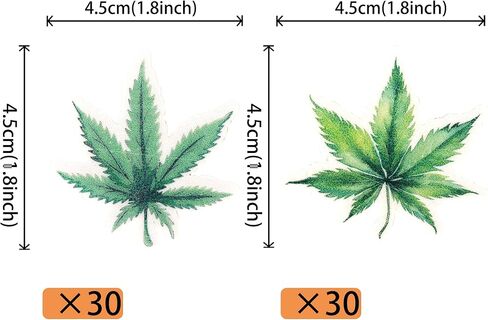 Rsstarxi 60 Pack Green Marijuana Leaves Edible Cupcake Toppers Rice Paper Pot Leaf Weed Leaves Cupcake Picks for Marijuana Have a Dope Birthday Anniversary Party Cake Decorations Supplies in Kuwait