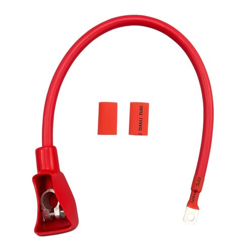 Awg Positive Battery Cable Wire Positive Battery Cable with Terminal Connector, Pure Copper Wire with Tinned Lugs 19mm Connector, 22 Inches, Fit for Cars SUV Truck RV Boat Small Yacht Solar in Saudi Arabia