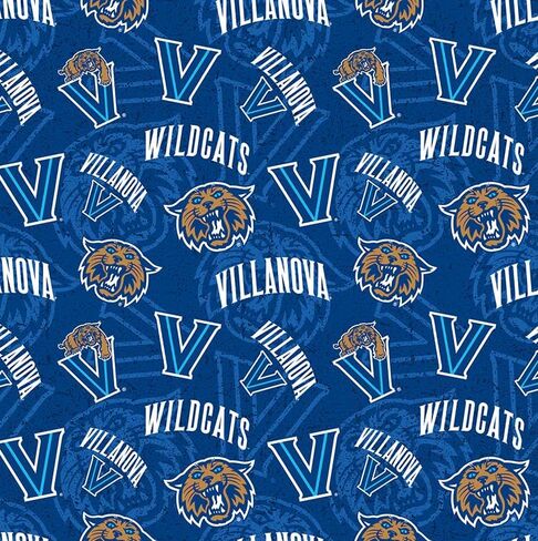 Villanova University Wildcats Fabric – Officially Licensed Villanova Cotton Quilting Fabric by Sykel Enterprises, Precut Yardage for Sewing & Crafts Tone on Tone in Kuwait