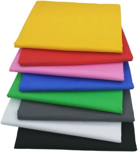 8 Pcs Solid Color Cotton Fabric, Precut Fat Quarters Plain Fabric for Sewing DIY Craft Quilting Clothing Making Use, 19.6"x19.6" in Kuwait