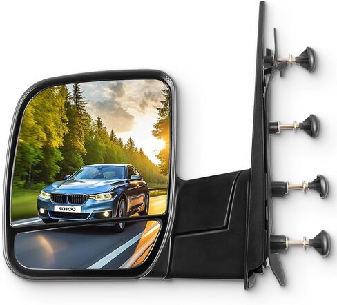 SCITOO Driver Side View Mirror Fit For Ford For E-150 For E-250 2003-2007, For E-150 Club Wagon, For E-150 Econoline, E-350 Super Duty, E-450 Super Duty Manual Folding Adjustment Mirror FO1320253 in Kuwait