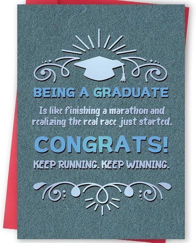 FANCYLUCKY Happy Graduation Card for Niece, High School College Graduation Gift for Niece, Congratulations Card from Aunt Uncle in Saudi Arabia