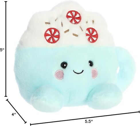 Aurora Adorable Palm Pals Piper Peppermint Latte Stuffed Animal - Pocket-Sized Fun - On-The-Go Play - Blue 5 Inches in Kuwait