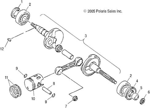 Polaris 0450705 RING SET-2PC 90CC Sportsman Scrambler 200 Predator in Saudi Arabia