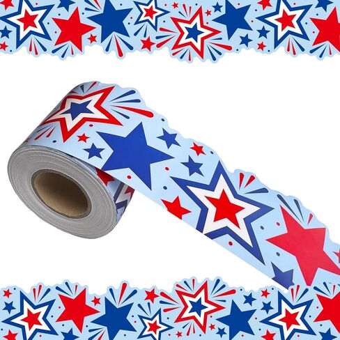 68.9 Feet Bulletin Board Borders, Straight Rolled Border Trim with Blue Sky Cloud Bulletin Board Decorations Patterns Bulletin Board Borders，for School Classroom Offices Doors Decoration Strips ﻿ in Kuwait