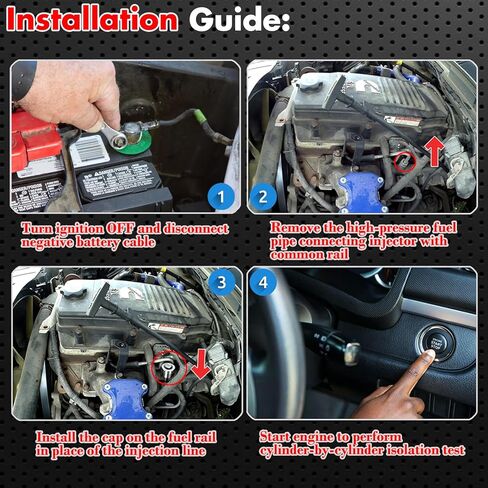 Diesel Common Injector Rail Fuel Line Cap 5Pcs Set Compatible with Ford 2008-2022 Engine,2003-2022 Cummins,2001-2022 Duramax,12|14|16|18|20MM Fuel Rail Cap in Saudi Arabia
