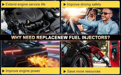 حاقن الوقود GM V8 5.3L المتوافق مع شيفروليه سيلفرادو 1500 (2001-2006) | تاهو (2000-2006) |➥ كاديلاك إسكاليد (2002-2005)/OE#17113553،FJ315 (مجموعة من 8) حاقن الوقود in Kuwait
