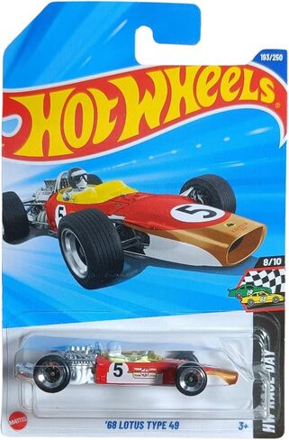 unbox HW Lotus Type 49 1:64 Diecast Model Designed by Series 8/10, Red and White, 193/250 68 Lotus Type 49 in Saudi Arabia