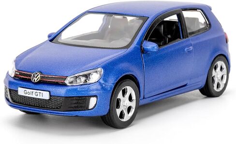 1:36 Volkswagen Golf GTI Toy Car, Diecast Pull Back Model Car, Doors Open, Collection Kids Toy for Aged 3 and up, Gift Blue in Kuwait