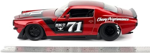 Jada Toys Bigtime Muscle 1:24 1971 Chevy Camaro Die-cast Car – Opening Doors, Hood, Trunk, Rubber Tires(Candy Red) in Saudi Arabia