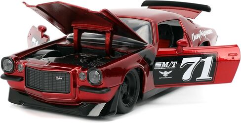 Jada Toys Bigtime Muscle 1:24 1971 Chevy Camaro Die-cast Car – Opening Doors, Hood, Trunk, Rubber Tires(Candy Red) in Saudi Arabia