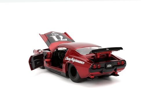 Jada Toys Bigtime Muscle 1:24 1971 Chevy Camaro Die-cast Car – Opening Doors, Hood, Trunk, Rubber Tires(Candy Red) in Saudi Arabia