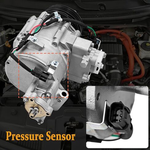 38810RW0A01 Electric AC Compressor Compatible with Honda Civic Hybrid 1.5L 2012-2015 Compatible with Acura ILX Hybrid 2013-2014 Replace# 38810-RW0-A01 14-0447C HBC198 in Saudi Arabia