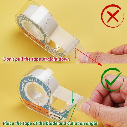 WOSWEL Tape Refills with Dispenser, 50 Roll Invisible Tapes, 3/4 Inch X 600 in,Gift Wrapping Tapes Supplier for Home School Office Use in Kuwait