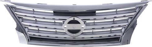 CarPartsDepot Silver Black Grille Grill Fits NISSAN Sentra 2013-2015 With Chrome Molding NI1200252 623103SH0A in Saudi Arabia