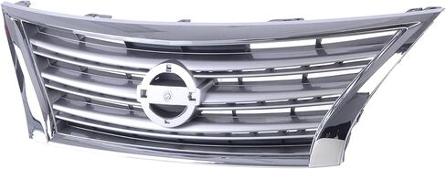 CarPartsDepot Silver Black Grille Grill Fits NISSAN Sentra 2013-2015 With Chrome Molding NI1200252 623103SH0A in Saudi Arabia
