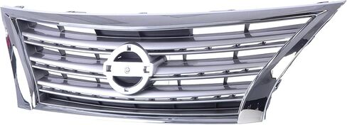 CarPartsDepot Silver Black Grille Grill Fits NISSAN Sentra 2013-2015 With Chrome Molding NI1200252 623103SH0A in Saudi Arabia