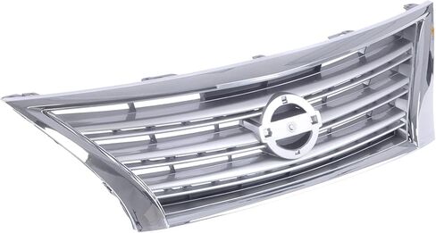 CarPartsDepot Silver Black Grille Grill Fits NISSAN Sentra 2013-2015 With Chrome Molding NI1200252 623103SH0A in Saudi Arabia
