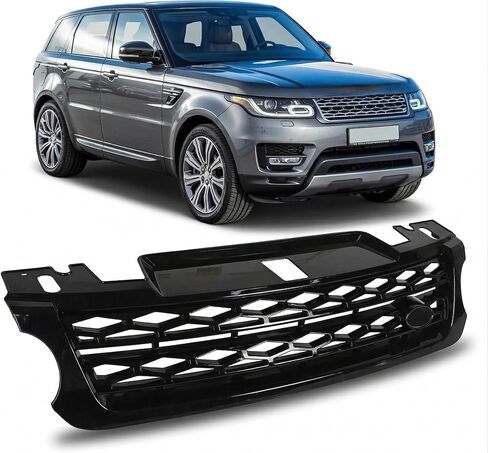 Front Bumper Mesh Grille Compatible with Land Rover Range Rover Sport 2014-2017,Glossy Black Grill in Saudi Arabia