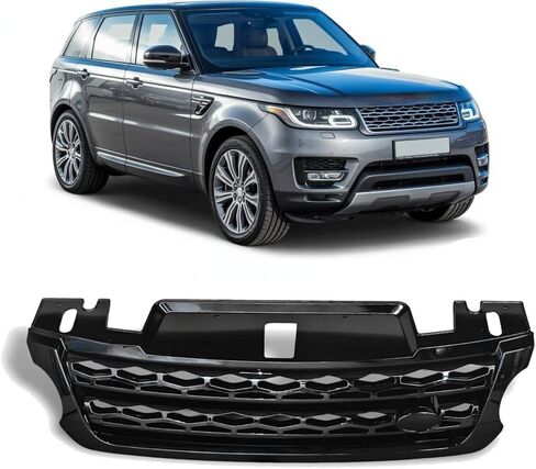 Front Bumper Mesh Grille Compatible with Land Rover Range Rover Sport 2014-2017,Glossy Black Grill in Saudi Arabia