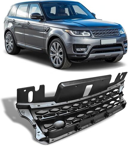 Front Bumper Mesh Grille Compatible with Land Rover Range Rover Sport 2014-2017,Glossy Black Grill in Saudi Arabia