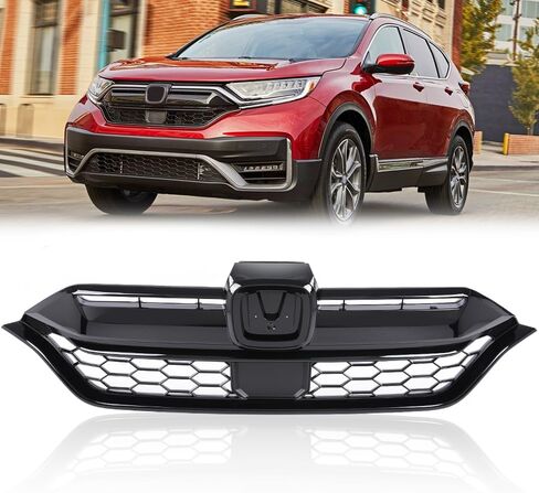 PIT66 Front Bumper Hood Grille Guards & Eye Lid Compatible with Honda Civic 2016-2018 68431JA00A 3Pcs in Kuwait