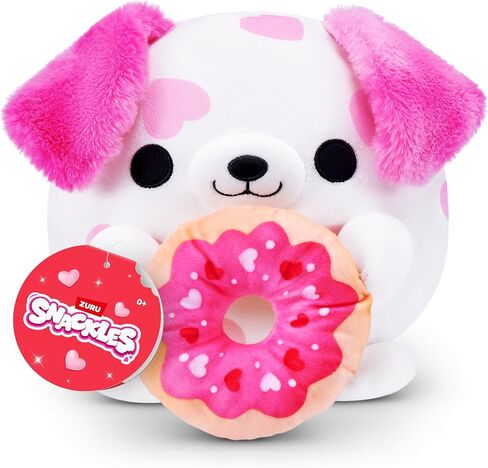 Snackles Valentine’s Edition 8-Inch Plush Toy (Dalmatian with Donut) by ZURU – Ultra-Soft Stuffed Animal with Valentine’s Snack Accessory, Collectible Cuddly Plush for Kids, Tweens, Teens & Gifting in Saudi Arabia