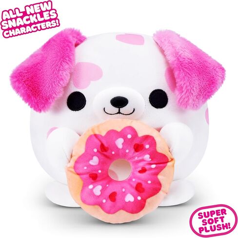 Snackles Valentine’s Edition 8-Inch Plush Toy (Dalmatian with Donut) by ZURU – Ultra-Soft Stuffed Animal with Valentine’s Snack Accessory, Collectible Cuddly Plush for Kids, Tweens, Teens & Gifting in Saudi Arabia