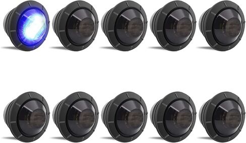 Biqing 10PCS 3/4" Round LED Side Marker Lights Red,12V Led Marker Clearance Light Turn Signal Indicators Bullet Grommet Light Smoked for Pickup/Truck/Trailer/Boat in Saudi Arabia