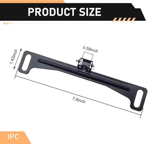 Universal Metal License Plate Frame Bracket for Rear View Backup Camera, Rustproof Adjustable Mount Holder Compatible with Most Vehicles (Black) in Saudi Arabia