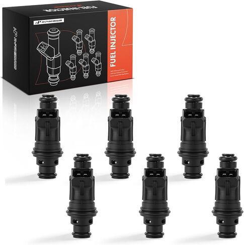 A-Premium 5 Holes Set of 6 Fuel Injectors Compatible with Saturn L300 2001-2005, LS2/LW2 2000, LW300 2001-2003, 3.0L in Kuwait