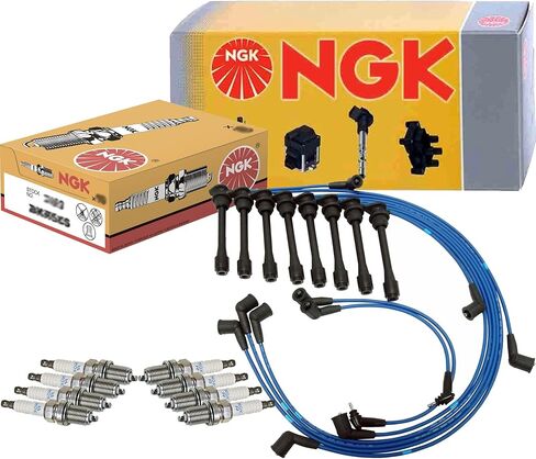NGK Wire & 8 Standard Spark Plugs Kit For Lexus LS400 SC400 Base 4.0 V8 1UZ-FE in Kuwait