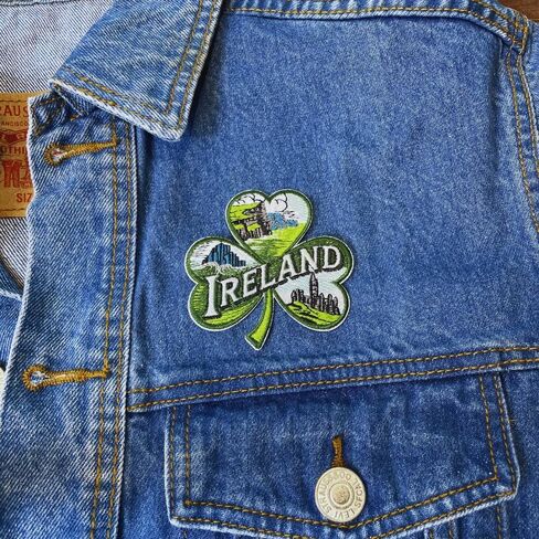 EMBROBOF Heritage Ireland Patch – 3 inches, Cool Ireland Iron On Patch Travel – Embroidered Travel Patches for Backpacks in Kuwait