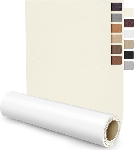 Leather Patch Repair Tape for Furniture,15.7x59 inch Leather Repair Patch Self-Adhesive,Vinyl Leather Repair Tape Kit for Car Seat,Furniture,Sofas,Chair,Handbags Beige White in Saudi Arabia