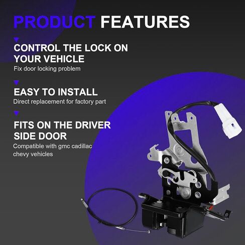 Liftgate Lock Actuator Trunk Latch for Toyota 2001-2007 Sequoia 4.7L Tailgate Hatch Latch Lock Replace 931-861, 64680-0C010, 69301-0C010 Integrated Rear Back Door Lock Actuator with Cable in Kuwait