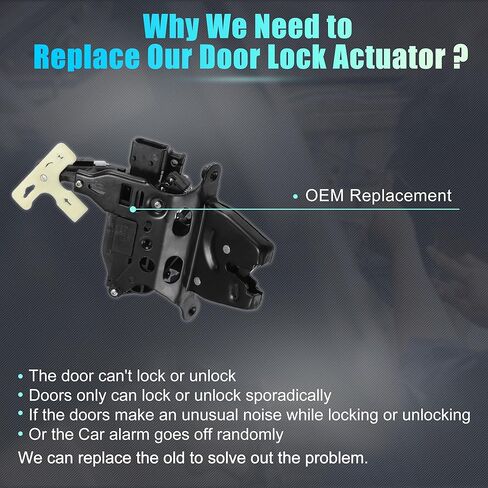 X AUTOHAUX Replacement Rear Liftgate Door Lock Actuator for Chevrolet Malibu 2005-2012 for Pontiac G6 2005-2010 Tailgate Latch Assembly No.20815646 Black in Kuwait