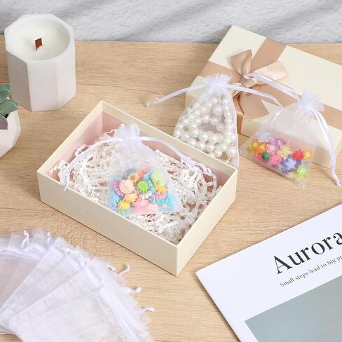 PercyEffie 500pcs organza bags 3x4organza gift bag small mesh bags drawstring jewelry small mesh bag drawstring Favor Bagg for Jewelry Bracelets packaging tiny Candy Party Wedding Favor for Packaging in Saudi Arabia