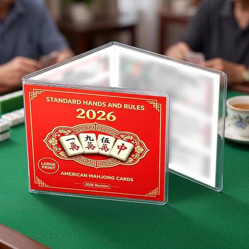 2026 Mahjong Card Large Print, 4-Pack Official, American Mahjong, Waterproof and Tear-Resistant, Easy-to-Read for Full Table in Saudi Arabia