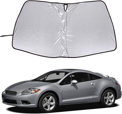 Windshield Sun Shade for Mitsubishi Eclipse 2006-2011, Front Window Sunshade, Sun Visor Blocker, UV Protector, Heat Shield Keep Your Vehicle Cool, Lightweight & Portable in Kuwait