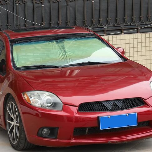 Windshield Sun Shade for Mitsubishi Eclipse 2006-2011, Front Window Sunshade, Sun Visor Blocker, UV Protector, Heat Shield Keep Your Vehicle Cool, Lightweight & Portable in Kuwait