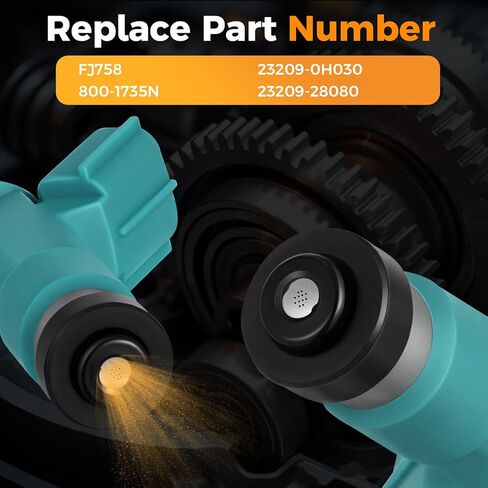 4Pcs 12Holes Fuel Injectors 23209-0H030 Compatible with Toyota Camry Corolla Rav4 Highlander 2004 2005 2006 2007 2008 2009 2010 2011 2012 2013 & Scion tC 2005-2010, xB 2008-2015, 2.4L, OE# 23209-0H030 in Saudi Arabia