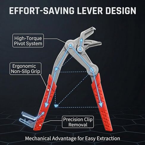 Car Clip Pliers - Auto Fastener Clip Removal Tool, Spring Loaded Panel & Trim Removal Pliers for Automotive Plastic Fasteners, Door Panels, Rivets & Interior Clips in Saudi Arabia