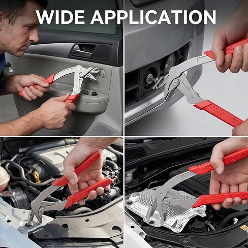 Car Clip Pliers - Auto Fastener Clip Removal Tool, Spring Loaded Panel & Trim Removal Pliers for Automotive Plastic Fasteners, Door Panels, Rivets & Interior Clips in Saudi Arabia