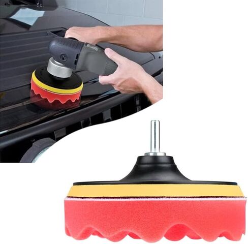 3-inch Soft Wave Sponge FoamWaffle Pad Buffing Sponge Pads,10-Pack Φ3/75mm high 1-in/25mm for Compounding Polishing and Waxing Car Polisher Soft Wave Foam Waffle Pad in Saudi Arabia
